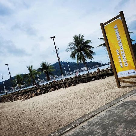 Flat Completo Novo A 350M Da Praia Com Piscina São Vicente Exterior foto