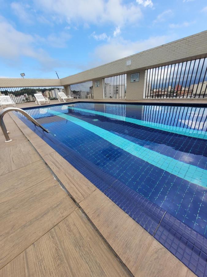 Flat Completo Novo A 350M Da Praia Com Piscina São Vicente Exterior foto